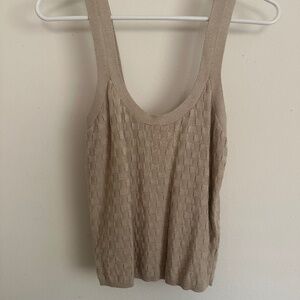 Abercrombie & Fitch Tan Textured Tank Top